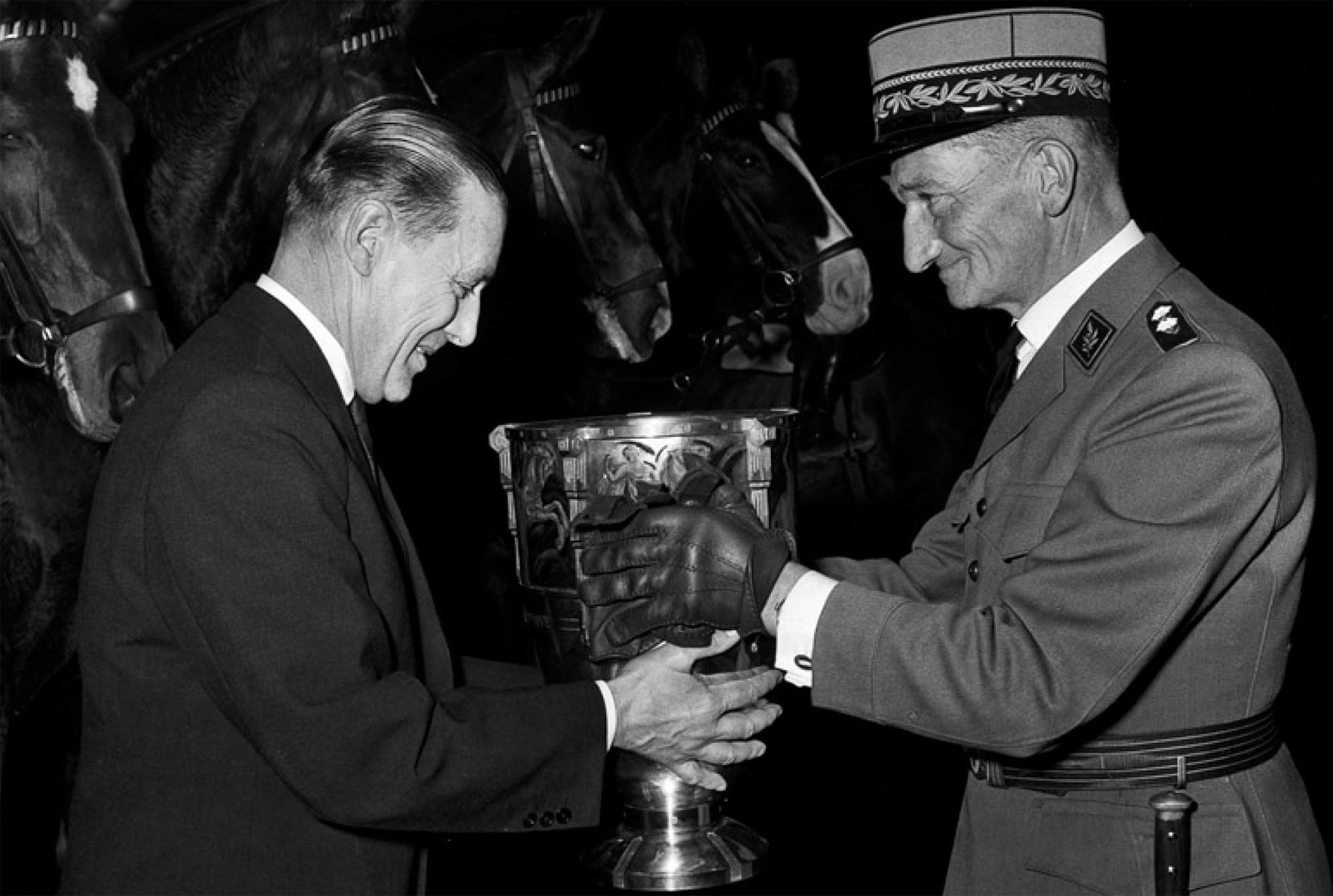 Presentation of the Nations Cup in 1957
