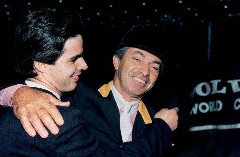 Rodrigo Pessoa with his father Nelson at Palexpo