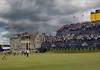 Tiger Woods on the 18th green of his second round at St Andrews