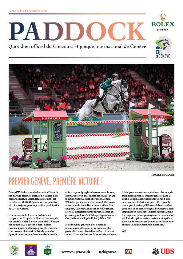 Paddock du vendredi 12 décembre 2025