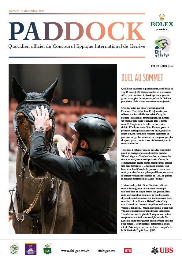 Paddock du samedi 13 décembre