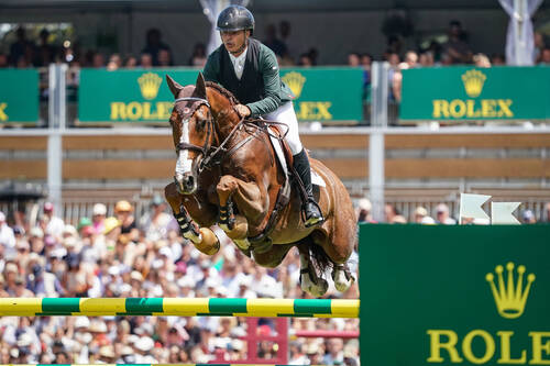 Rodrigo PESSOA (BRA) riding MAJOR TOM during the Rolex Grand Prix Ville De La Baule, Jumping La Baule - CSI5 on June 11, 2023 in La Baule, France. (Photo by Pierre Costabadie/Icon Sport)