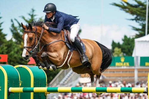 Gregory WATHELET (BEL) riding ACE OF HEARTS during the Rolex Grand Prix Ville De La Baule, Jumping La Baule - CSI5 on June 11, 2023 in La Baule, France. (Photo by Pierre Costabadie/Icon Sport)
