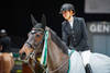 Jennifer Hochstadter (LIE) riding Golden Lady during the day 2 of Rolex Grand Slam of Show Jumping  on December 8, 2022 in Geneva, Switzerland. (Photo by Pierre Costabadie/Icon Sport)